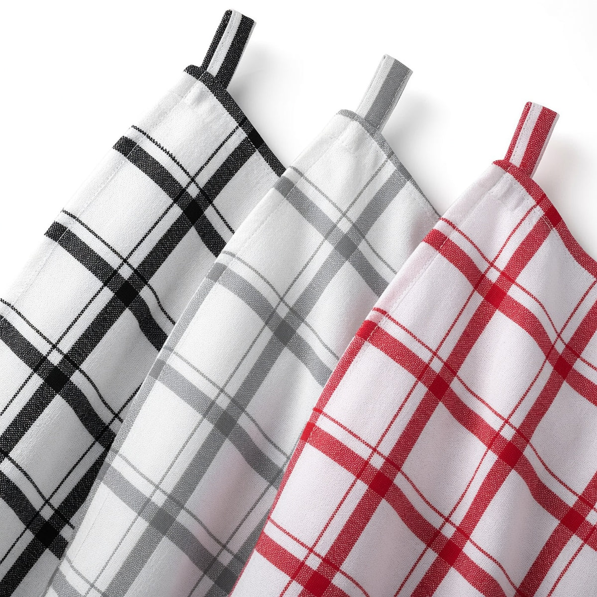 6 Pack Jumbo Tea Towels 2 Of Each Colour