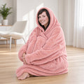 Fleece Lined Hooded Blanket Multiple Colours Available