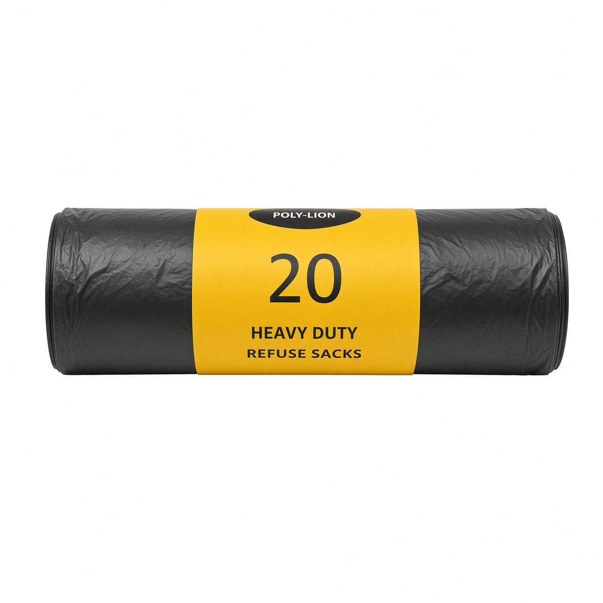 20 Pack Heavy Duty Black Bag Bin Liners