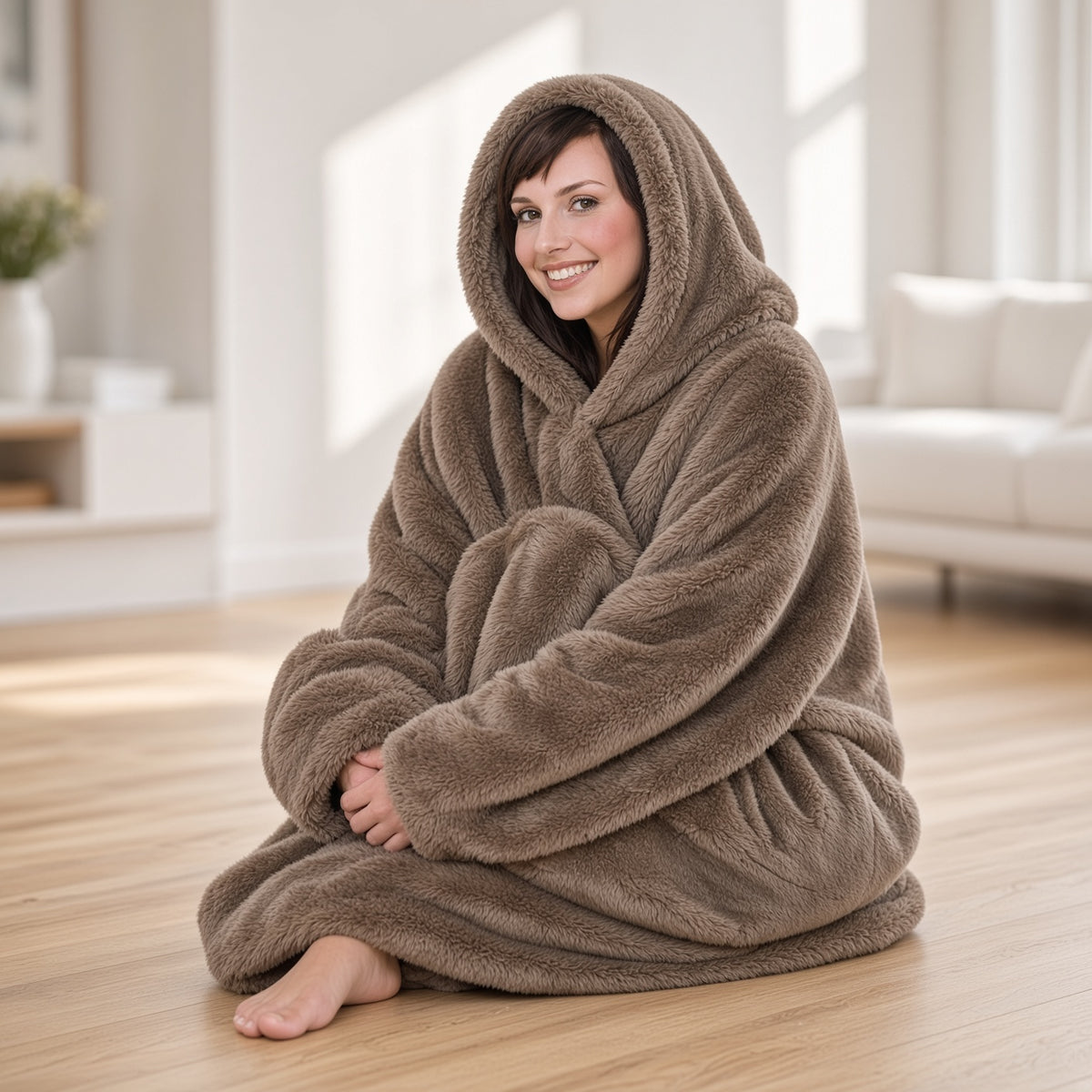 Fleece Lined Hooded Blanket Multiple Colours Available