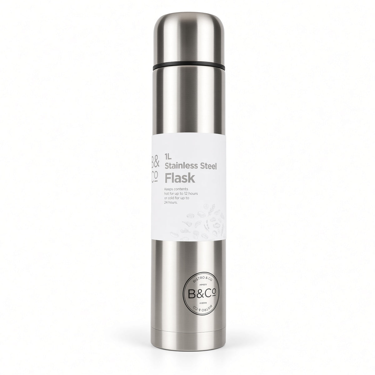 1L Stainless Steel Flasks 2 Colours Available
