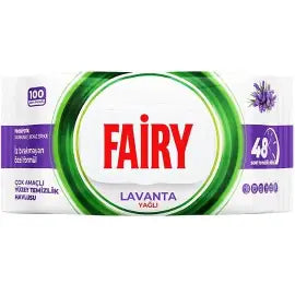 Fairy 100 Pack Anti Bacterial Cleaning Wipes 3 Scents Available