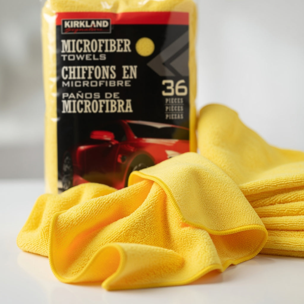 Kirkland Signature Yellow Ultra Plush Microfiber Cleaning Cloth 41cm Pack Of 36