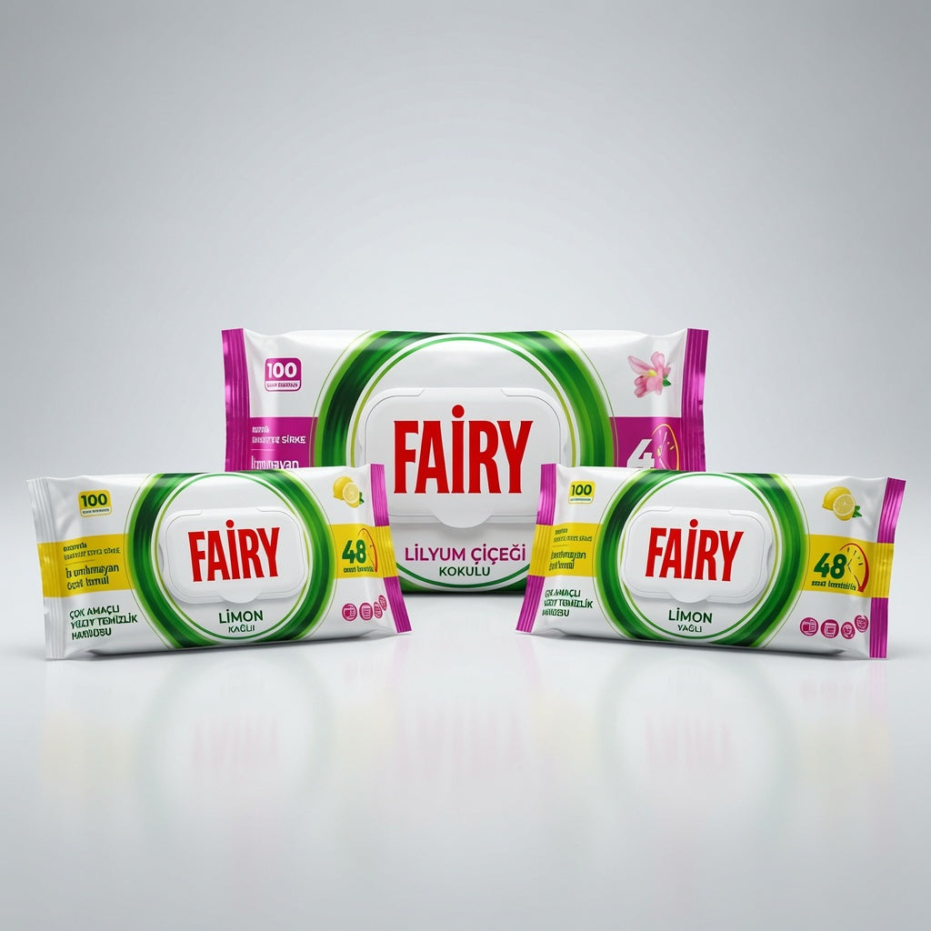 Fairy 100 Pack Anti Bacterial Cleaning Wipes 3 Scents Available