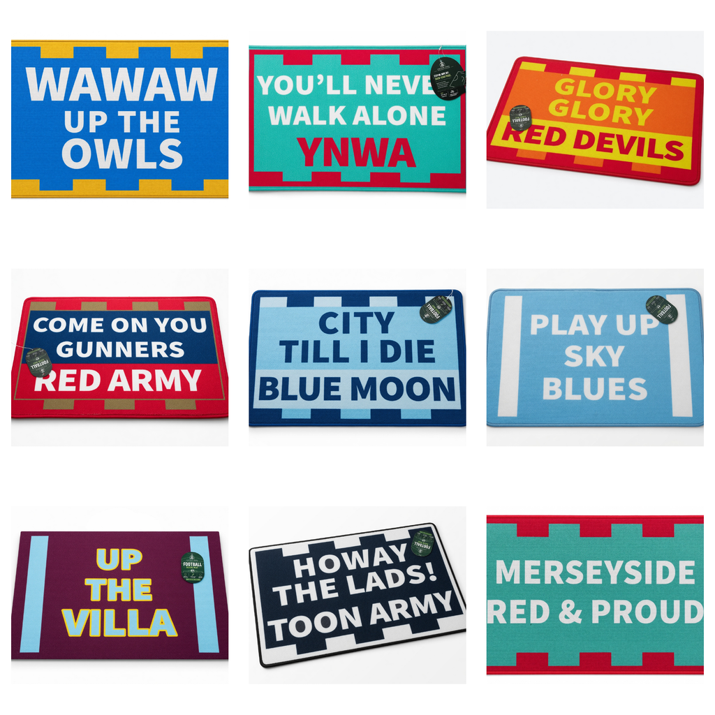 Football Style Rubber Backed, Anti Slip Doormats