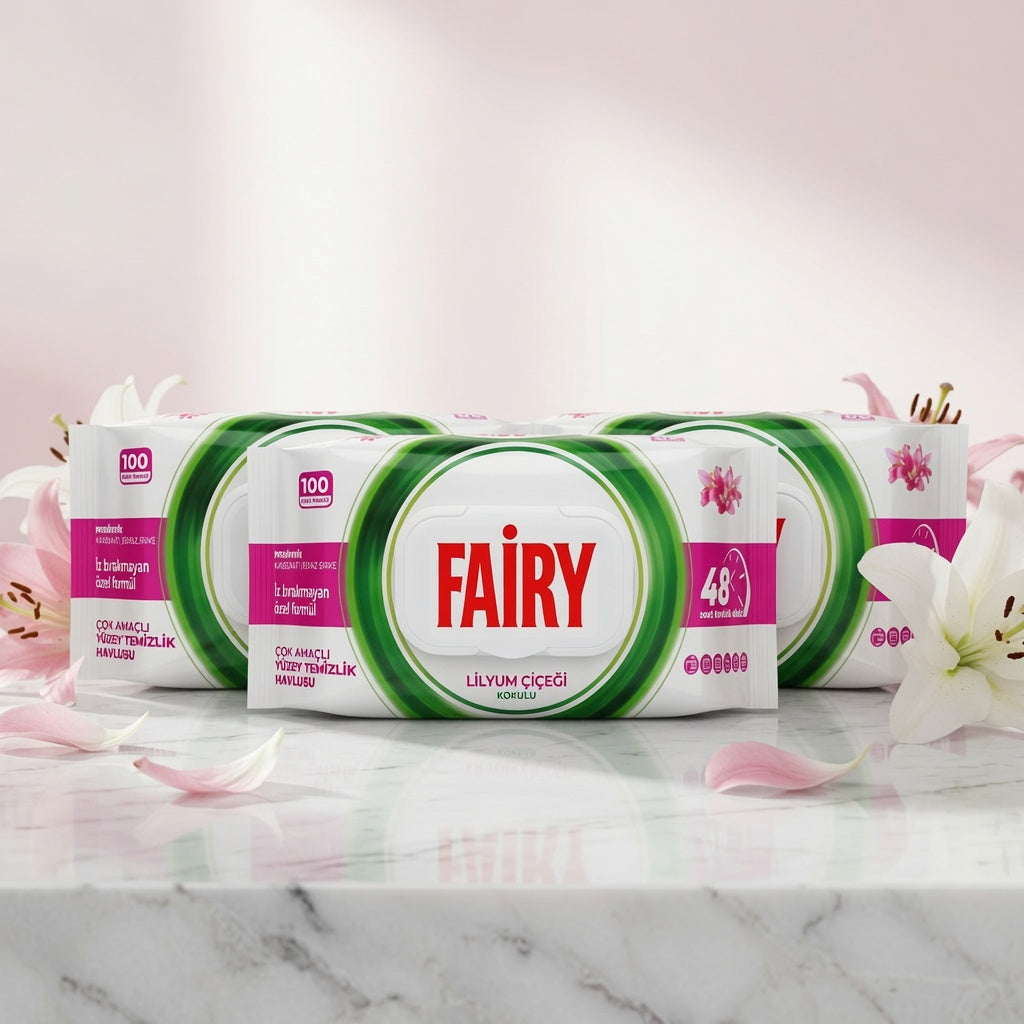 Fairy 100 Pack Anti Bacterial Cleaning Wipes 3 Scents Available