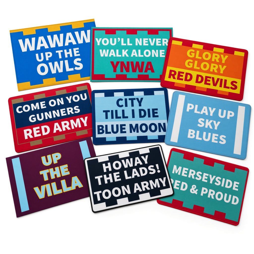 Football Style Rubber Backed, Anti Slip Doormats