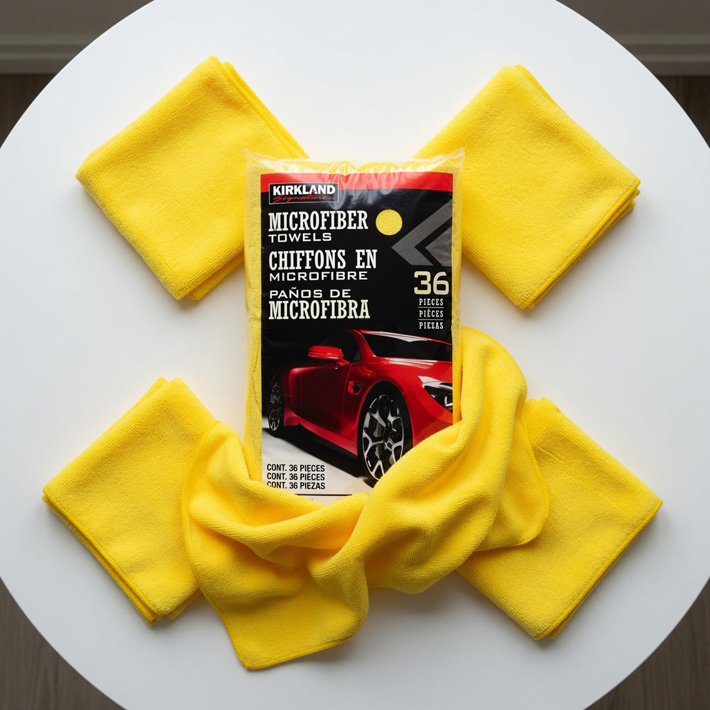 Kirkland Signature Yellow Ultra Plush Microfiber Cleaning Cloth 41cm Pack Of 36