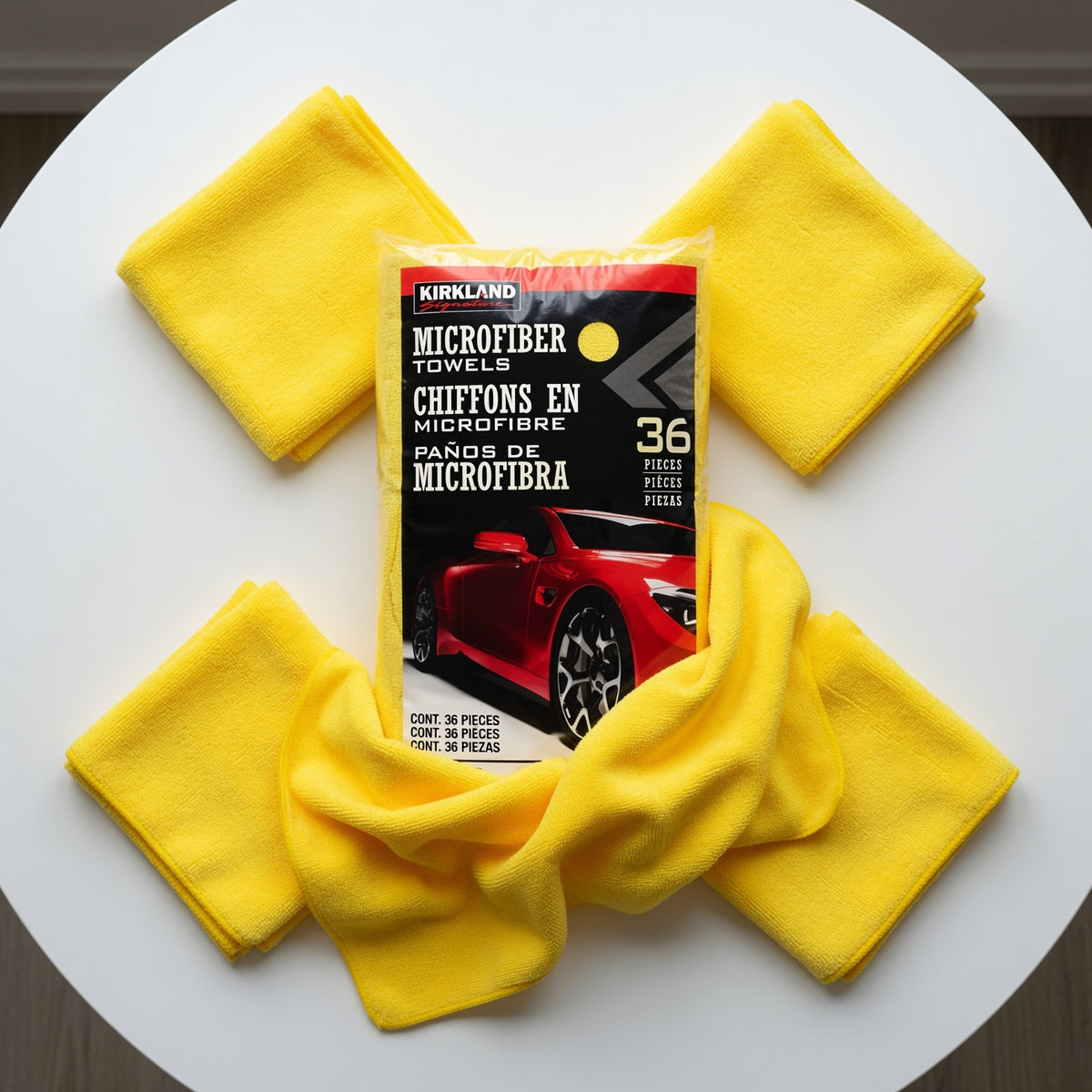 Kirkland Signature Yellow Ultra Plush Microfiber Cleaning Cloth 41cm Pack Of 36