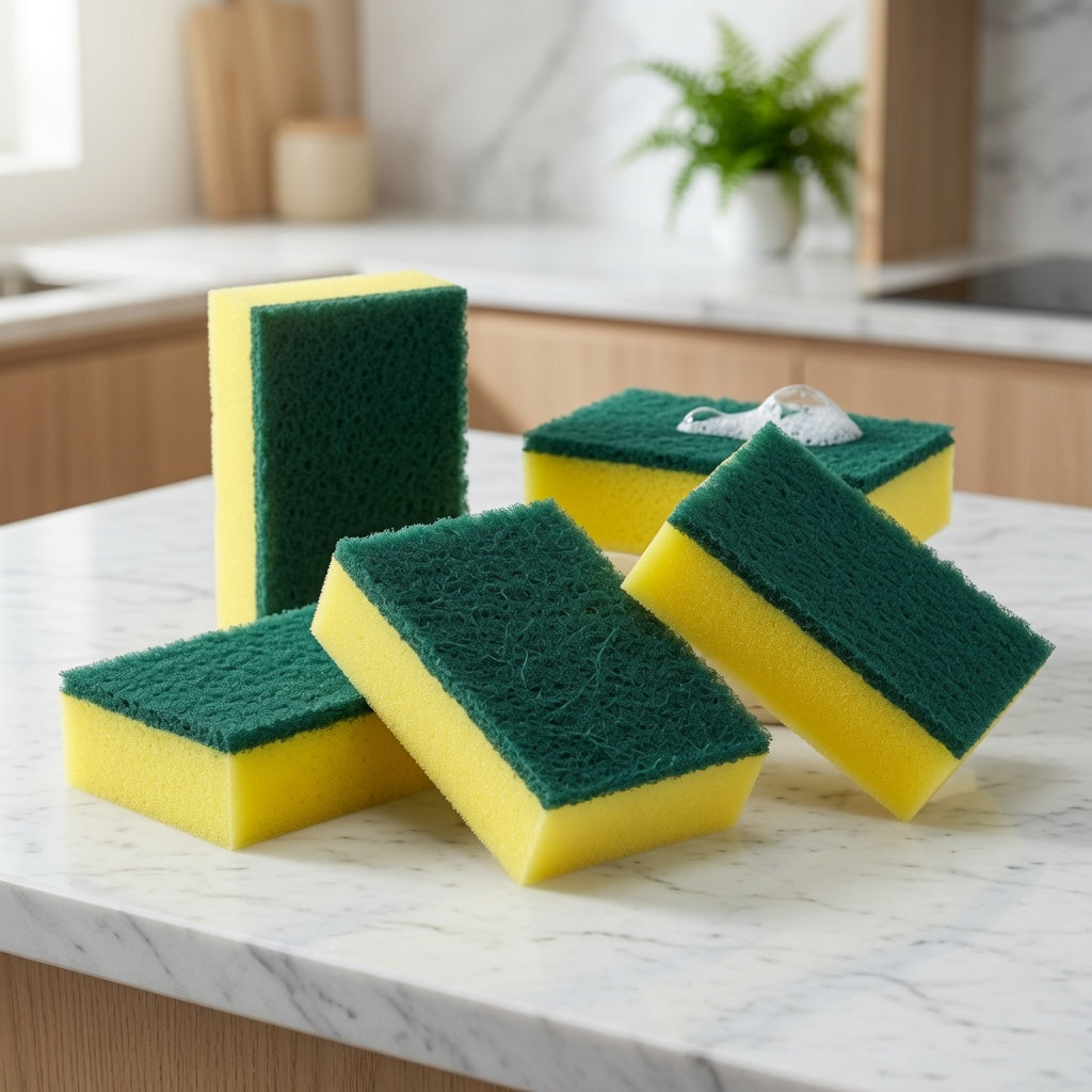 Thick Yellow Scouring Pads 8 Pack