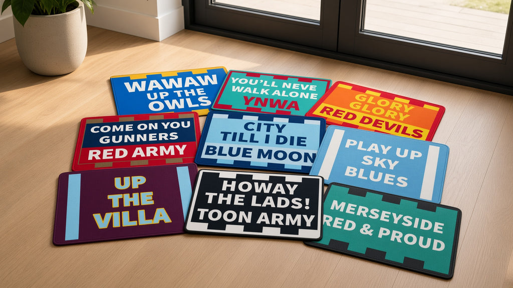 Football Style Rubber Backed, Anti Slip Doormats