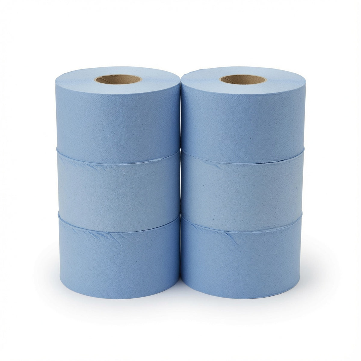 2 Ply Centre Feed Roll Blue Roll Individual and 6 Pack